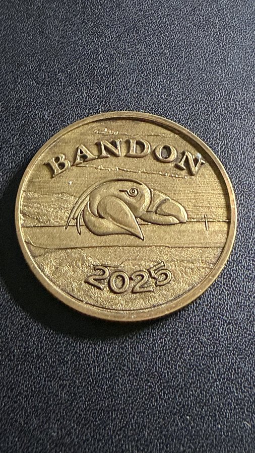 Engraved brass challenge coin — Bandon Dunes