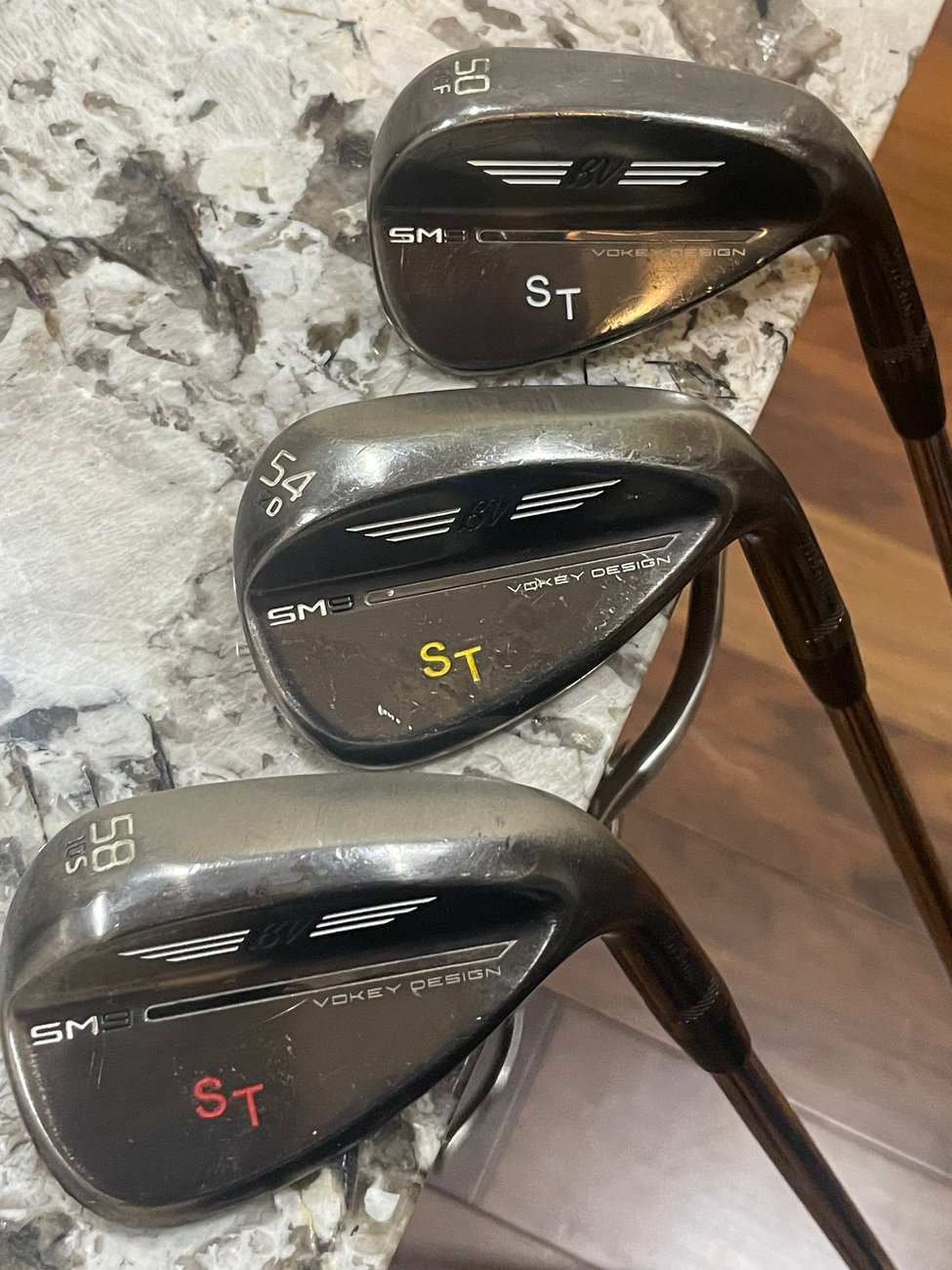 Custom engraved golf wedges with initials